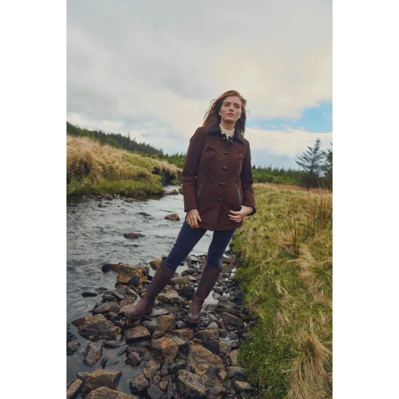 Dubarry Clarke Sherpa-Lined Ladies Leather Jacket - Walnut