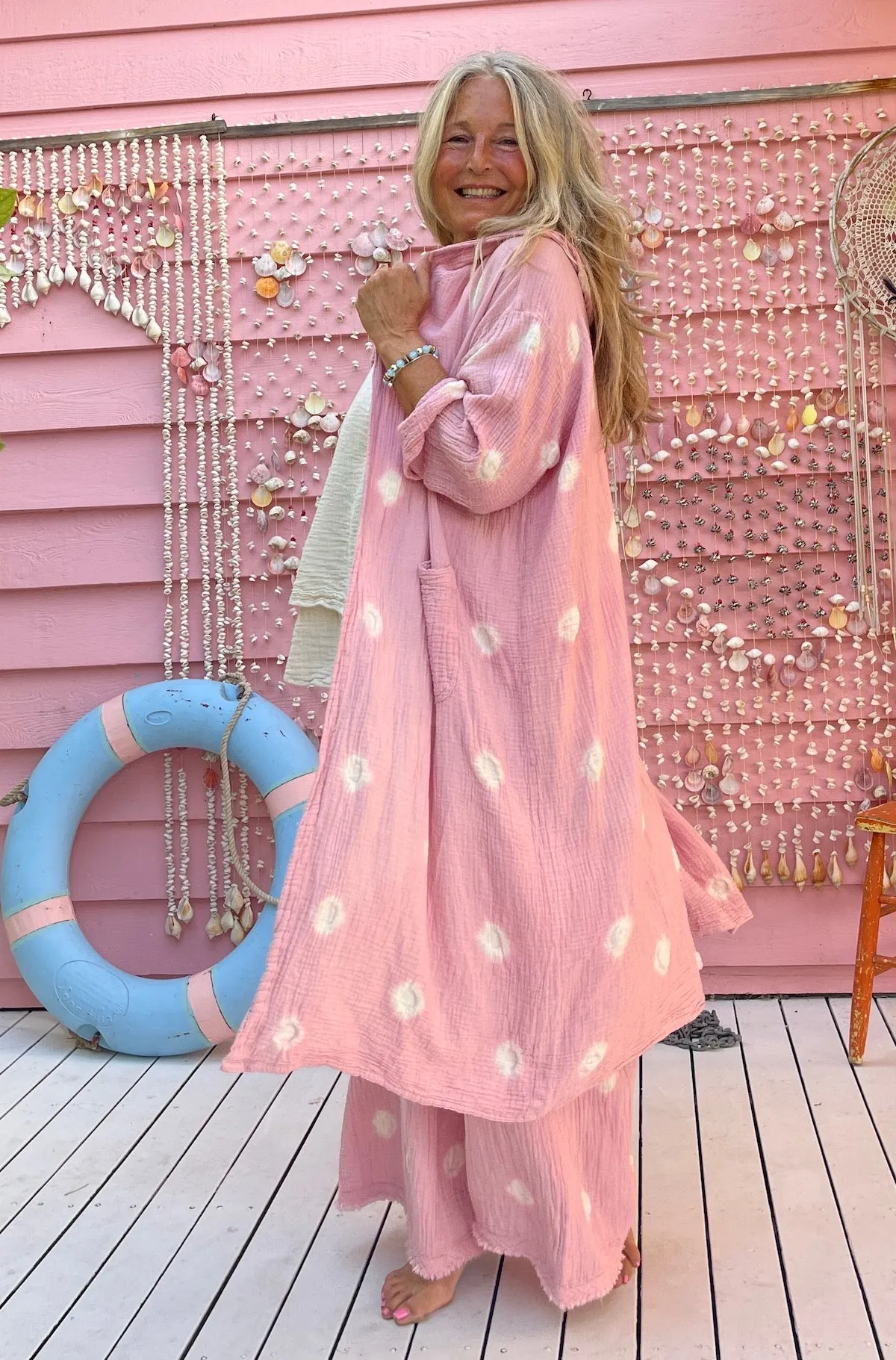 Earth Gypsy Dotty Hoodie Duster