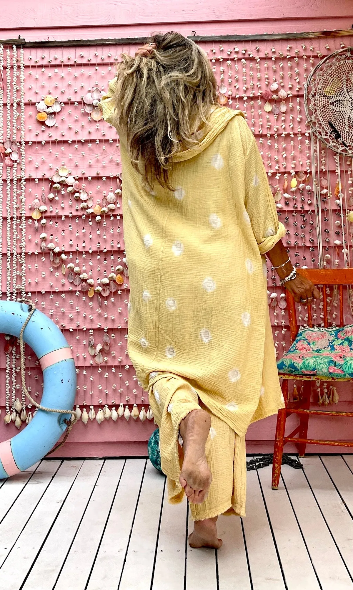 Earth Gypsy Dotty Hoodie Duster