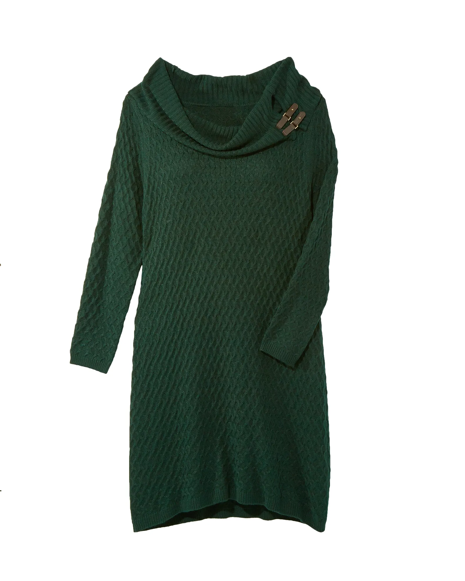 Edmond Cowl Neck Sweater Dress | Forest Green