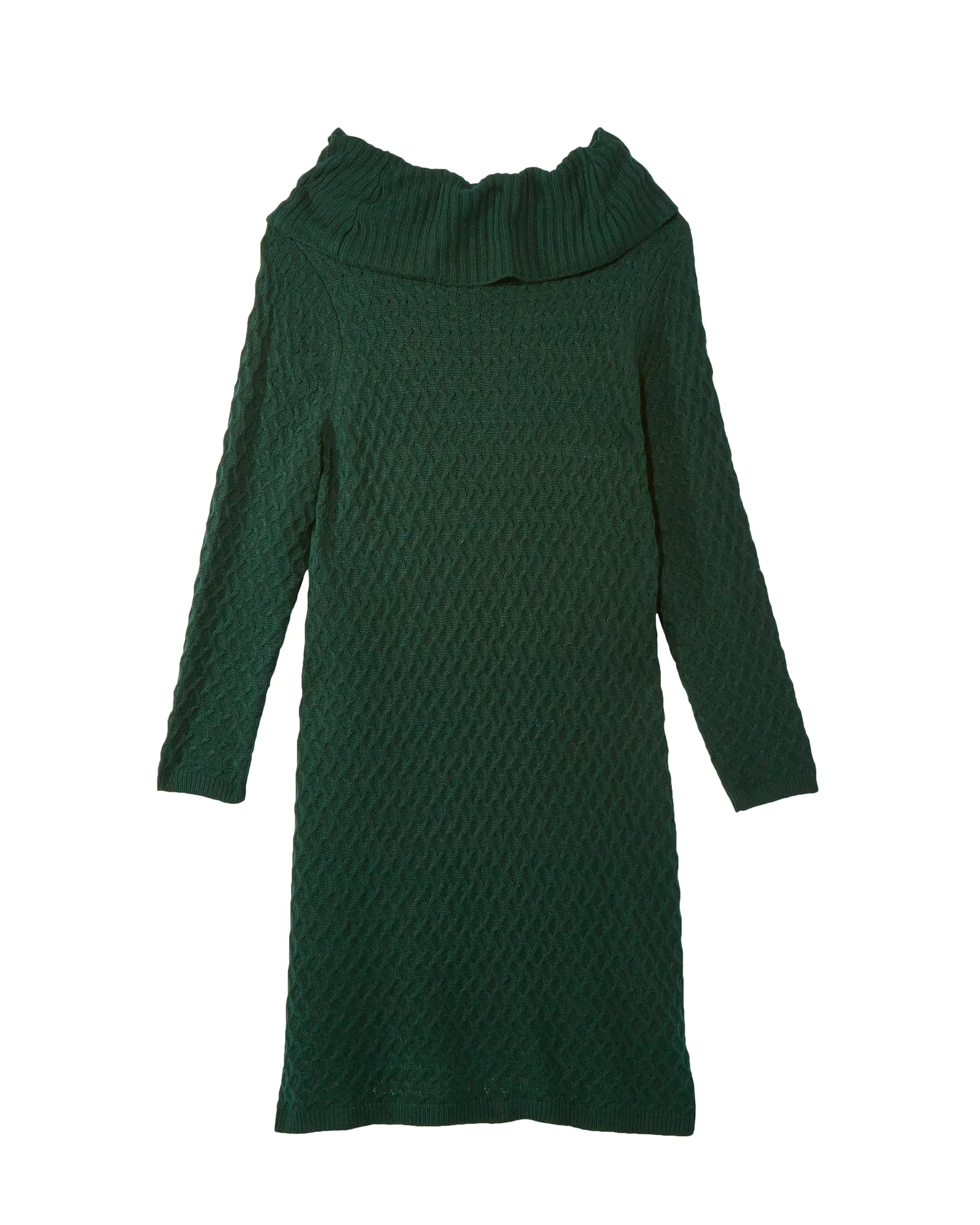 Edmond Cowl Neck Sweater Dress | Forest Green