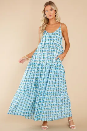 Emily Floral Stripe Pool Long Dress