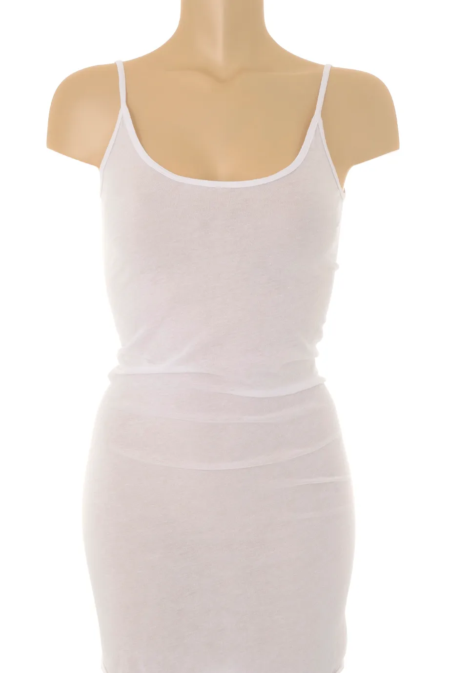 ENZA COSTA TISSUE White Jersey Tunic Tank