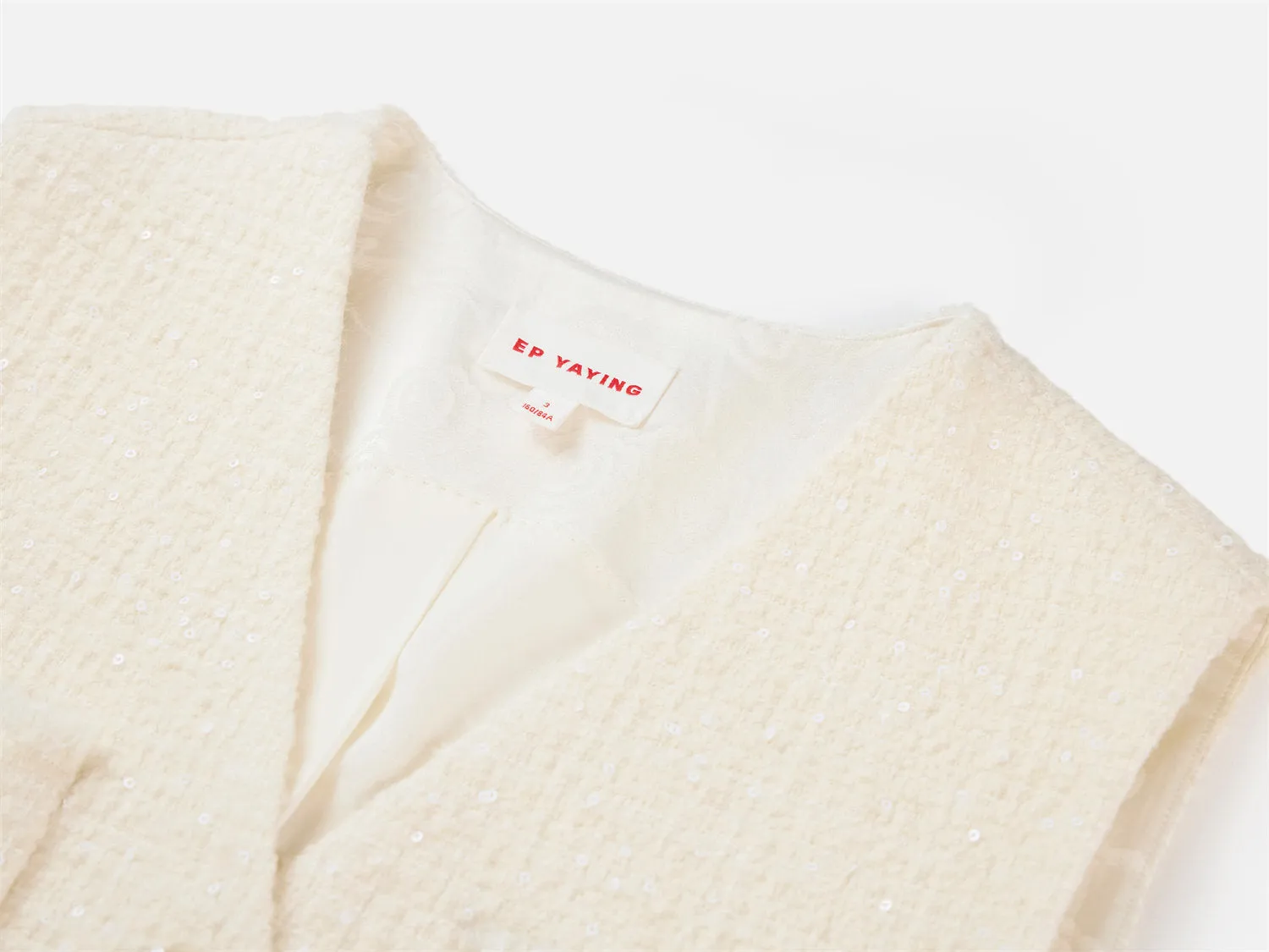 EP YAYING White Yak Wool Vest