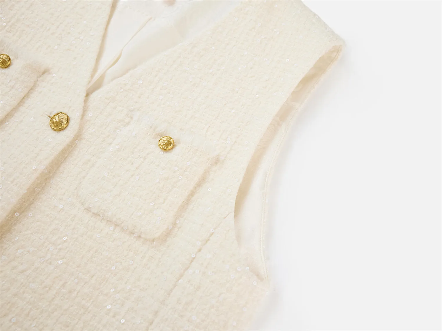 EP YAYING White Yak Wool Vest