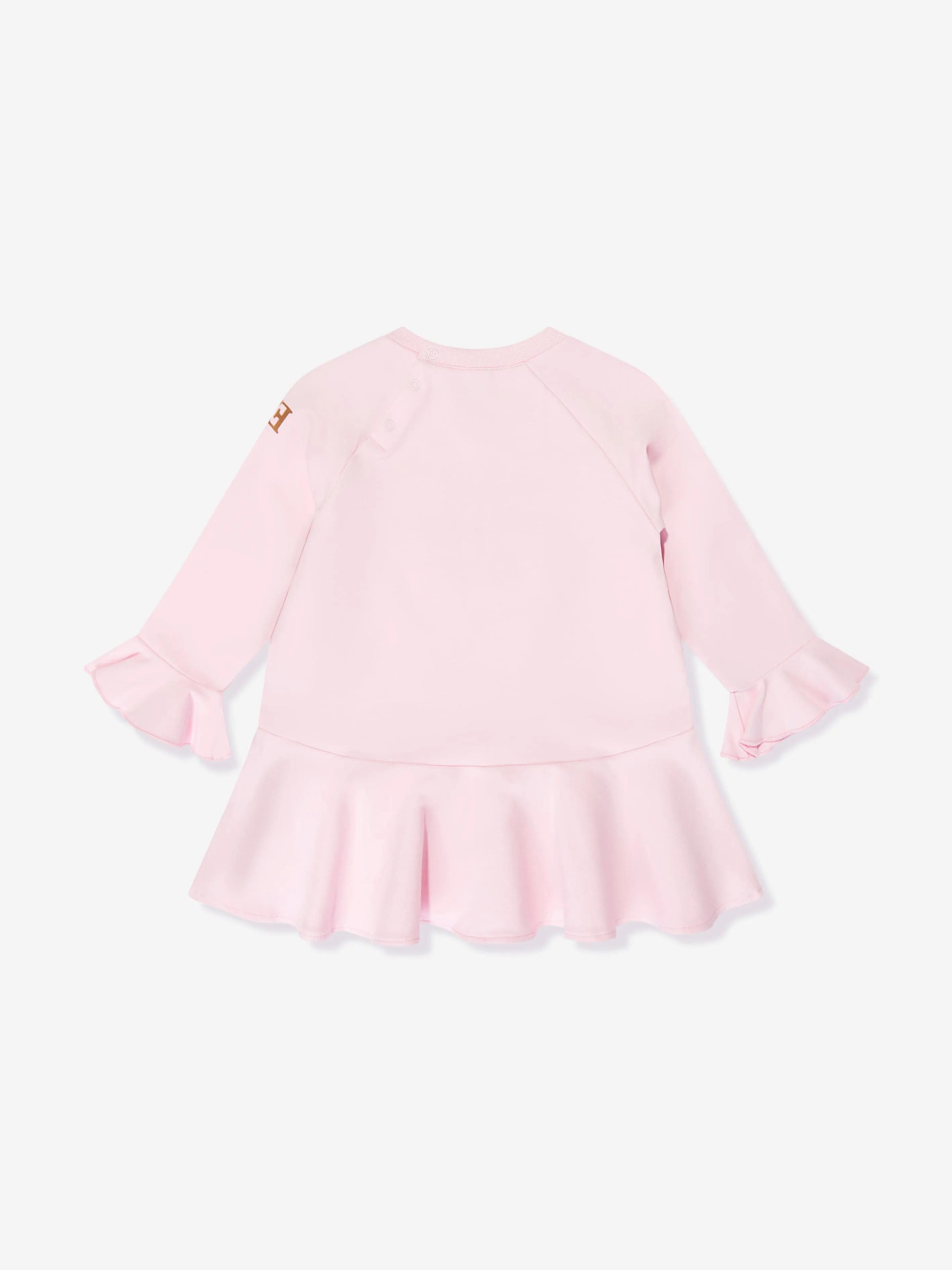 Escada Baby Girls Embroidered Logo Sweater Dress in Pink