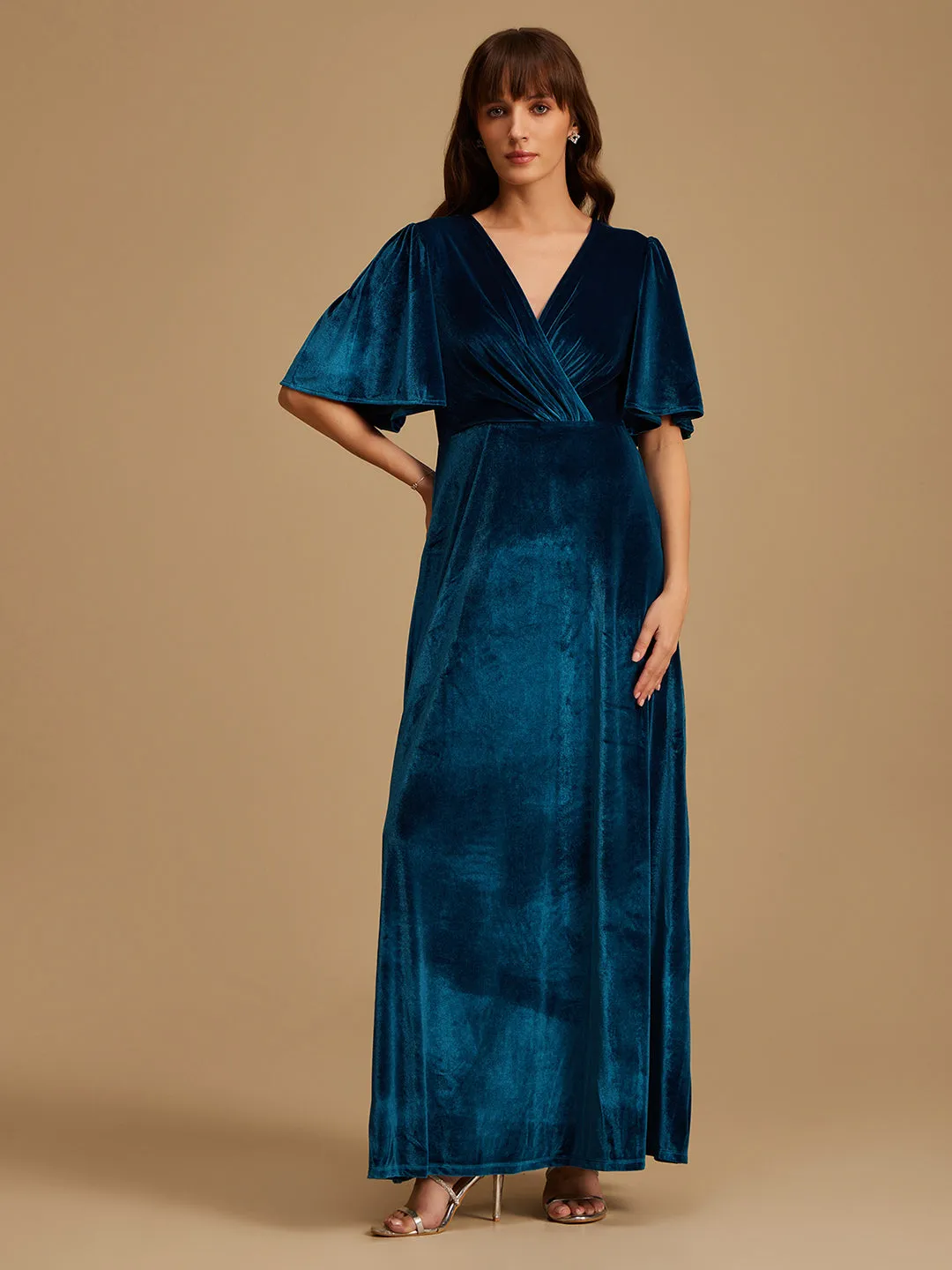 Flared Wrap Maxi Dress