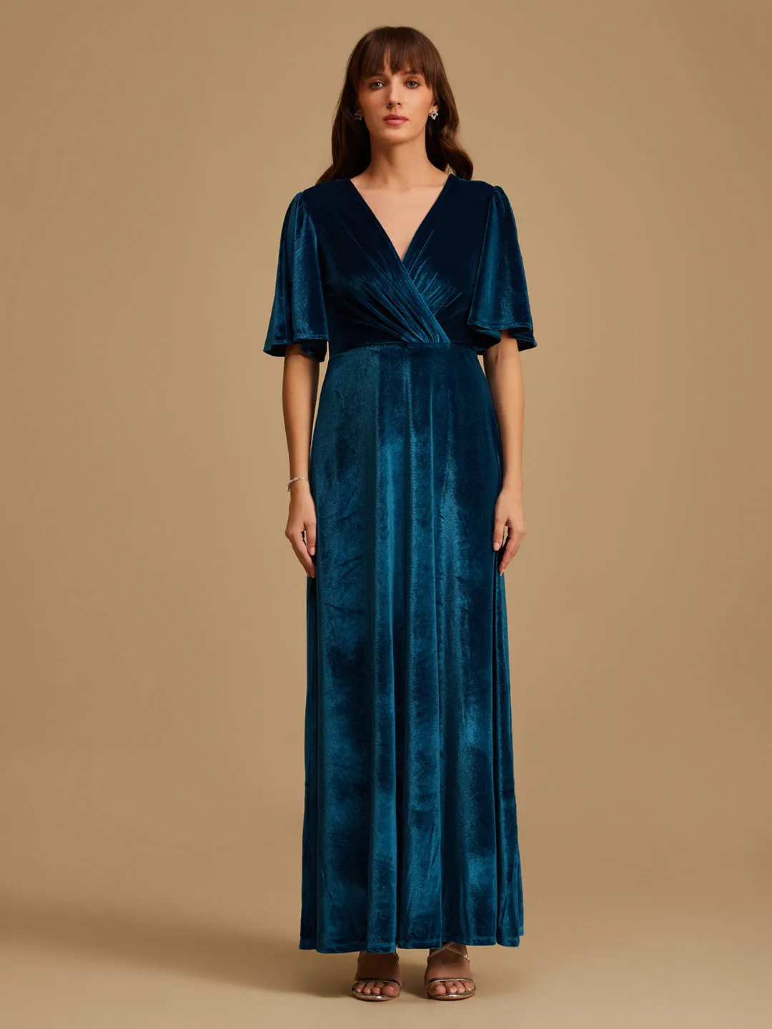 Flared Wrap Maxi Dress