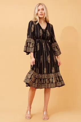 GAYATRI PAISLEY BOHO DRESS