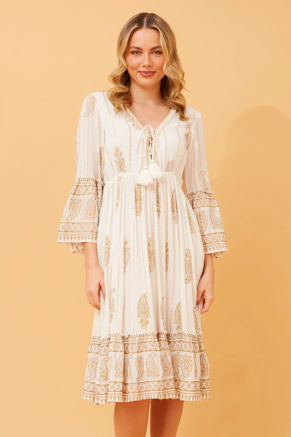 GAYATRI PAISLEY BOHO DRESS