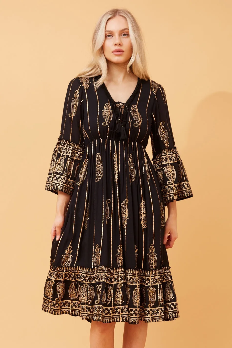 GAYATRI PAISLEY BOHO DRESS