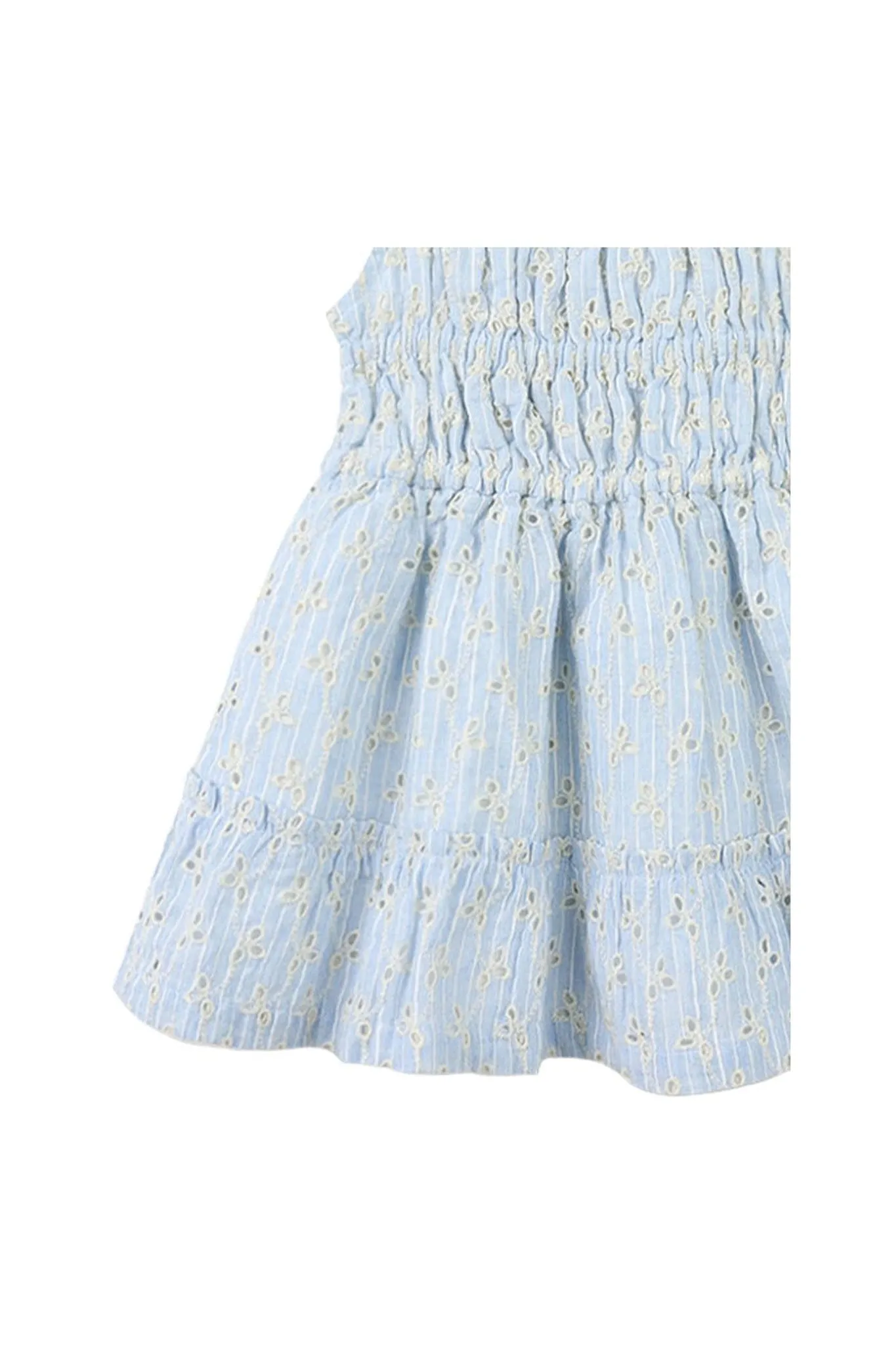 Gingersnaps Floral Eyelet Empire Dress with Smocking