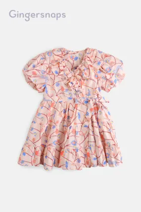 Gingersnaps Ruffled Monkey Print Dress