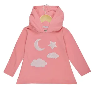 Girls Moon Christmas Magic Hooded Sweater Dress