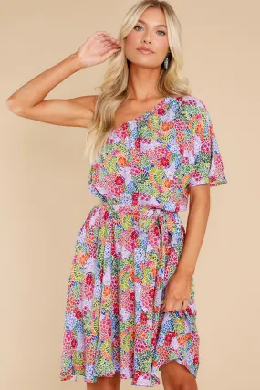 Good Times Ahead Lavender Floral Print Dress