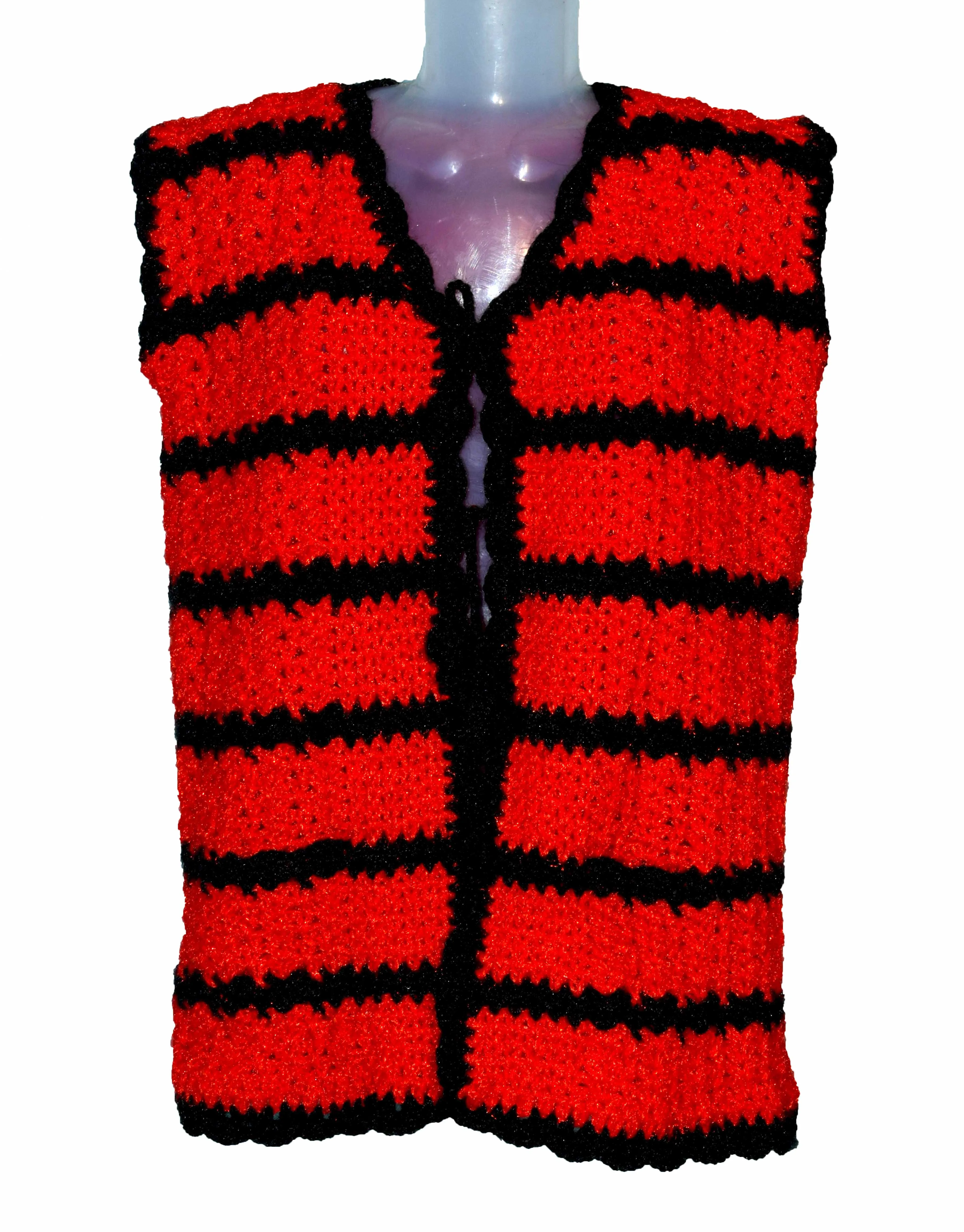 GraminArts Red and Black cardigan for women handmade woolen beautiful desing