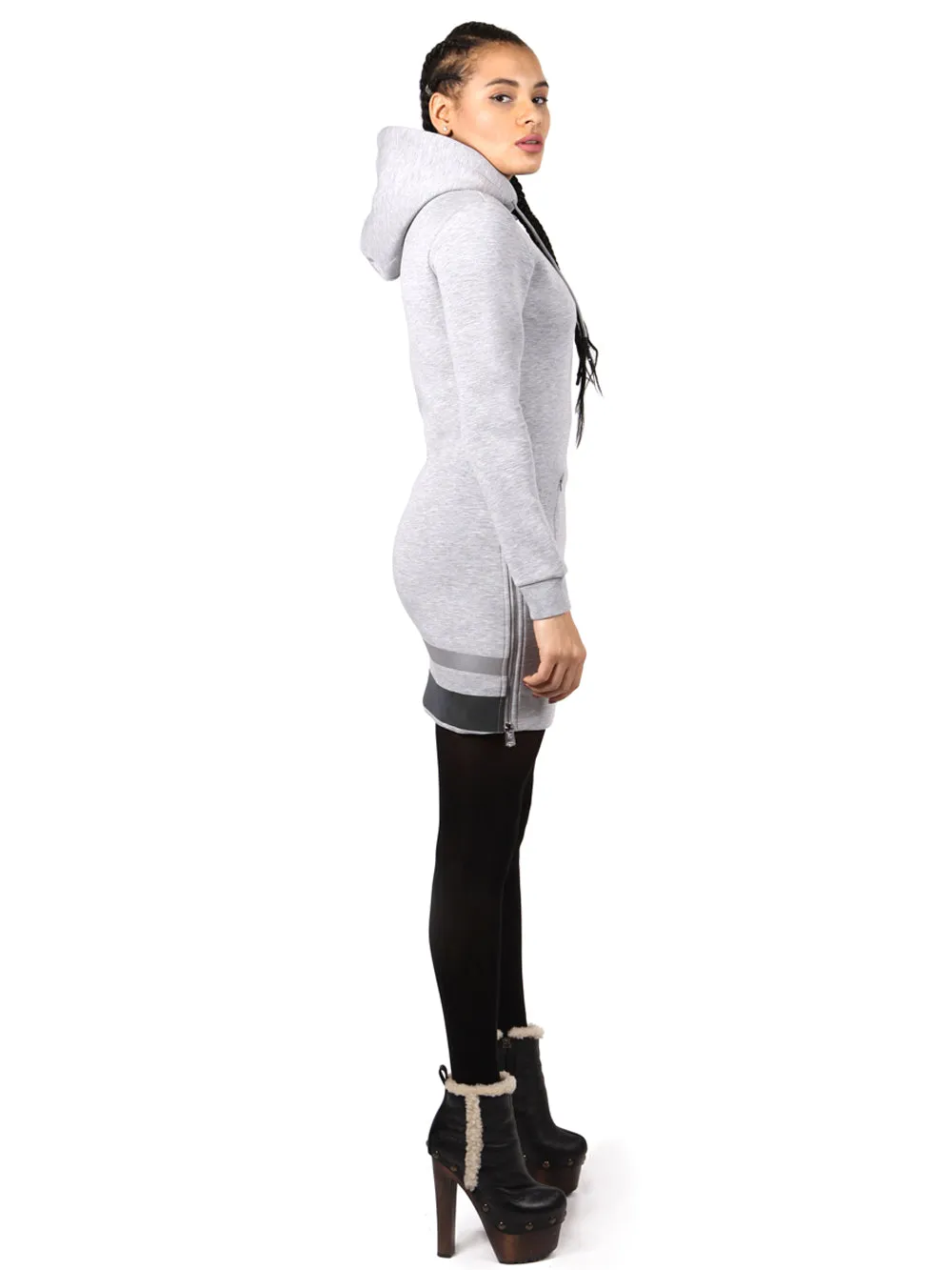 Gray Tunic Hoodie