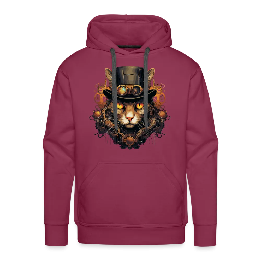 Herren Hoodie mit Katzenmotiv "Steampunk Cat"