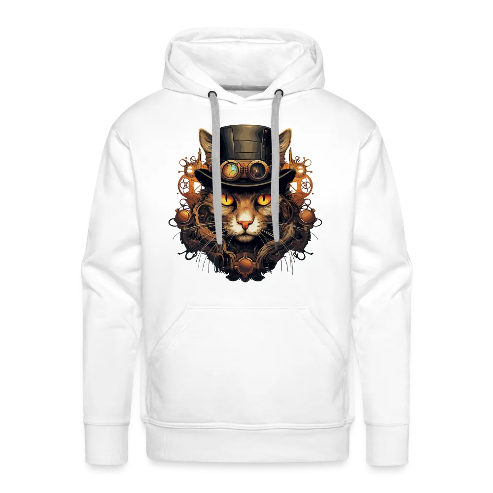 Herren Hoodie mit Katzenmotiv "Steampunk Cat"