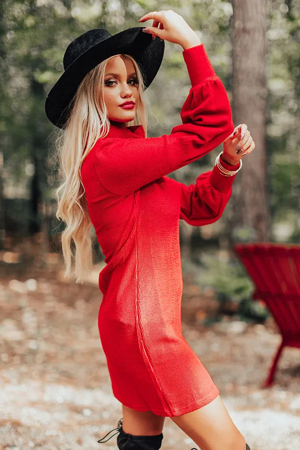 Hey Pumpkin Sweater Dress In Red