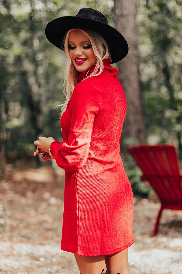 Hey Pumpkin Sweater Dress In Red