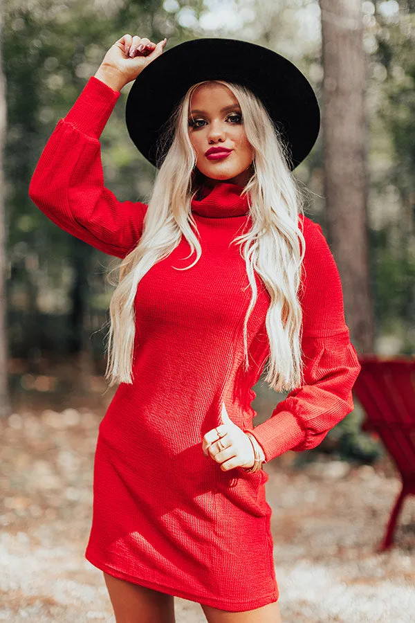 Hey Pumpkin Sweater Dress In Red