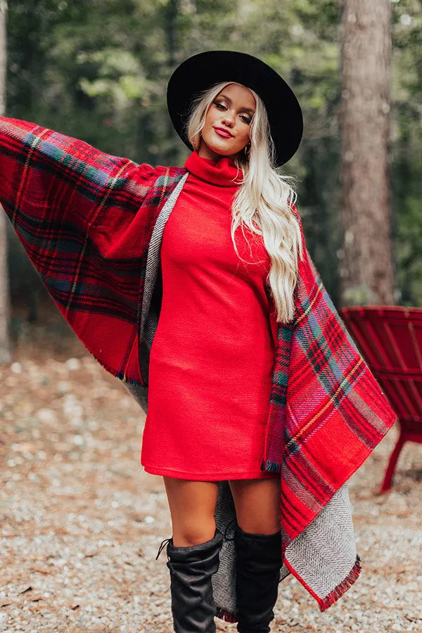 Hey Pumpkin Sweater Dress In Red