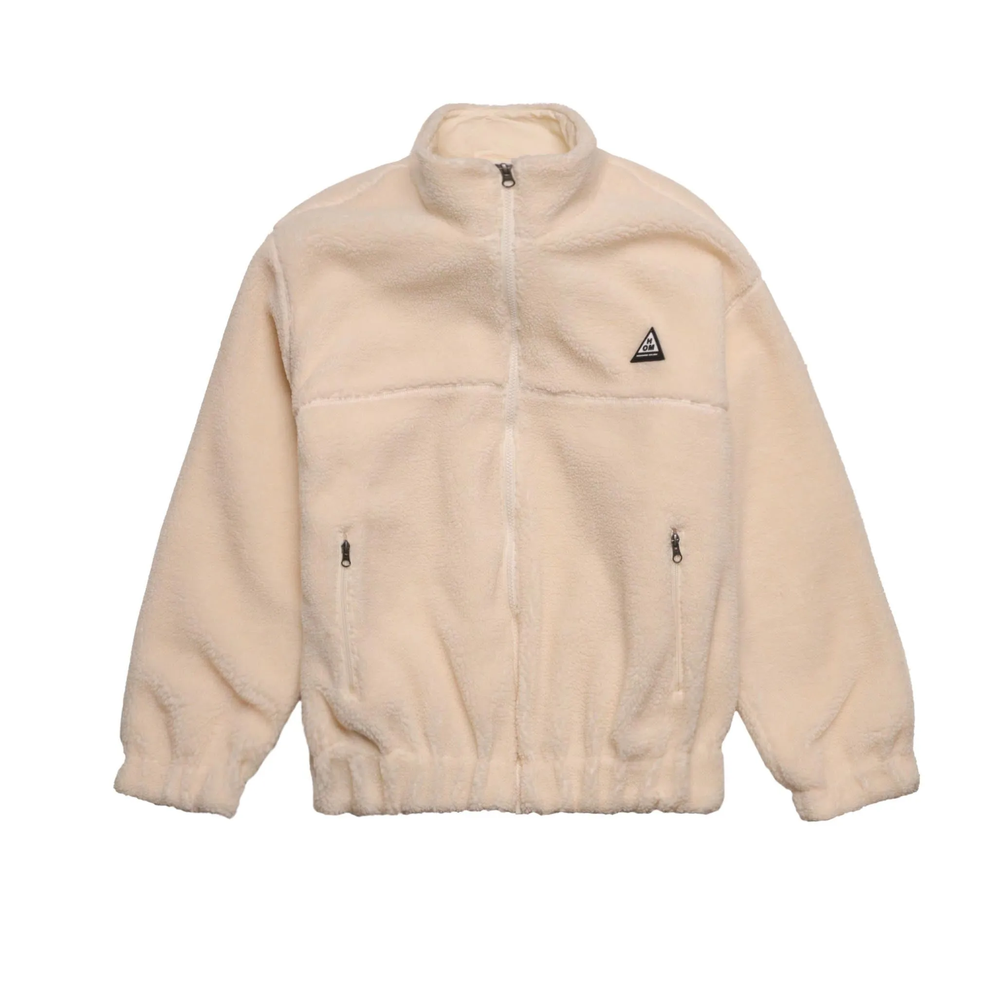 HOMME  Zip Sherpa Jacket Off White