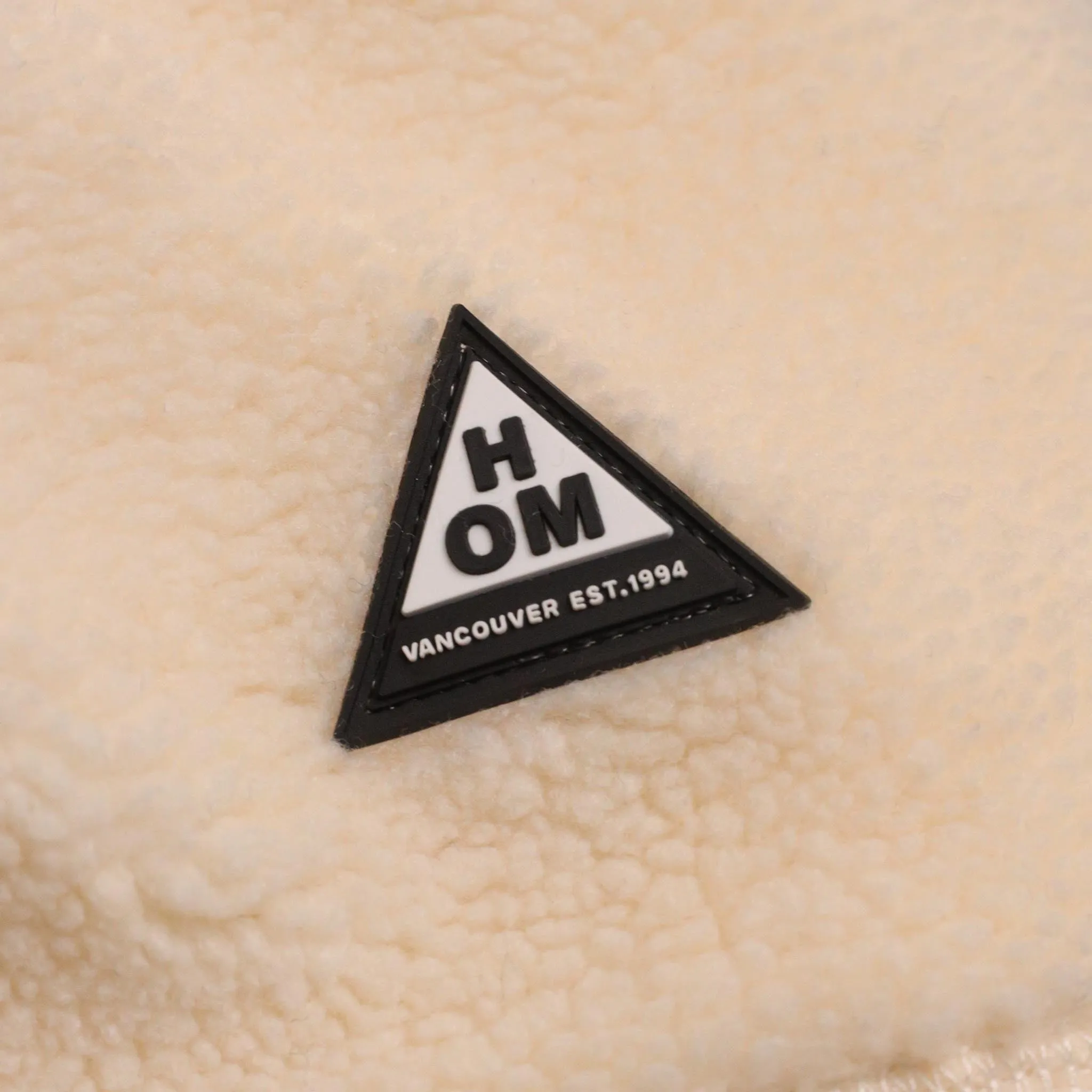 HOMME  Zip Sherpa Jacket Off White