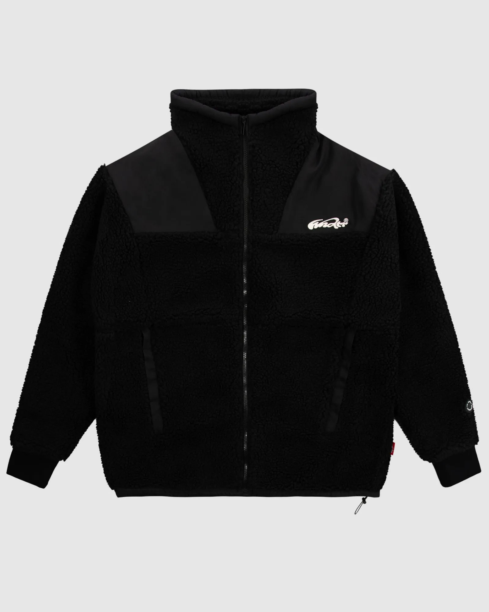 IN CHECK SHERPA JACKET - BLACK