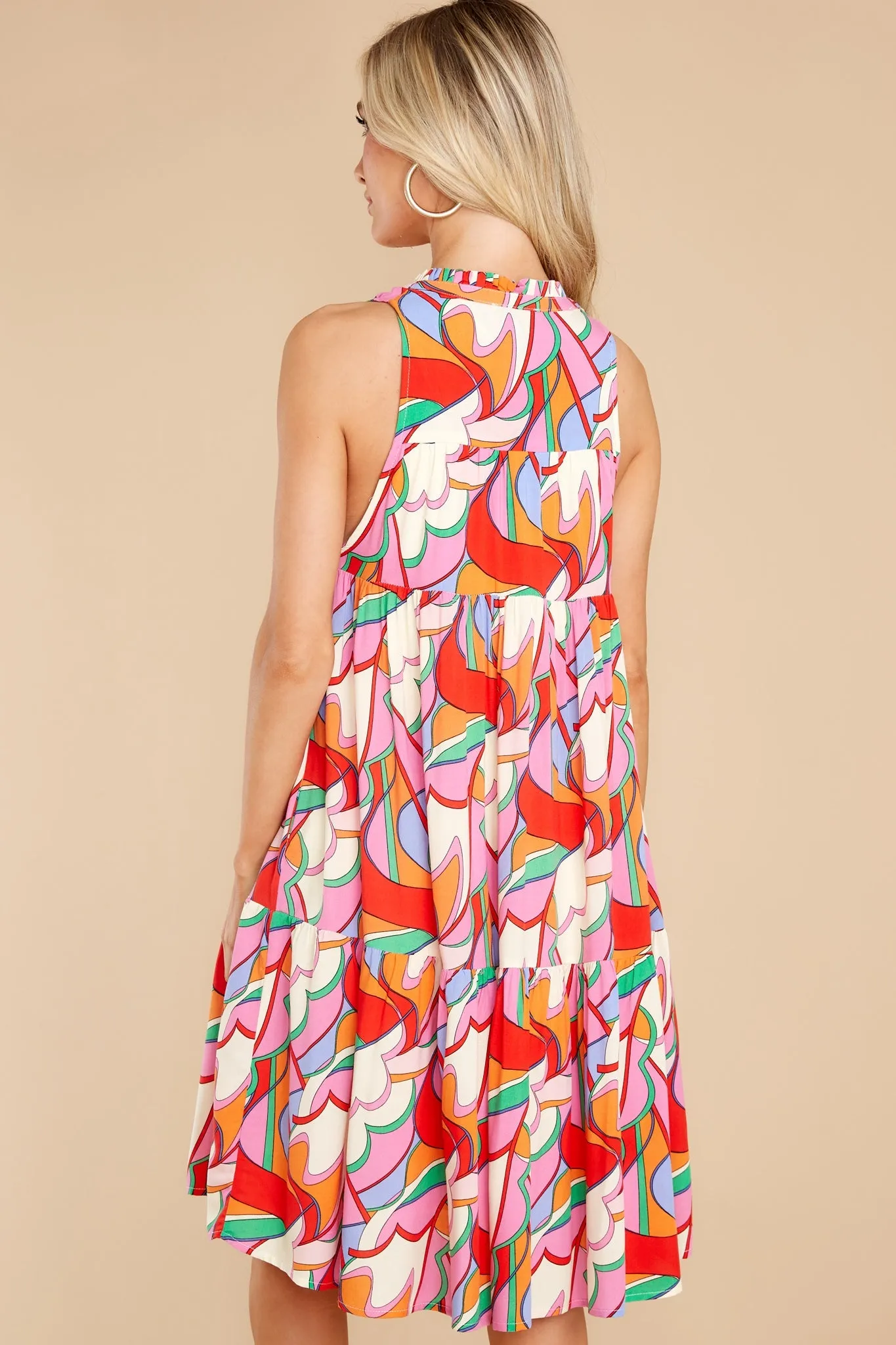 In Your Dreams Pink Multi Print Dress