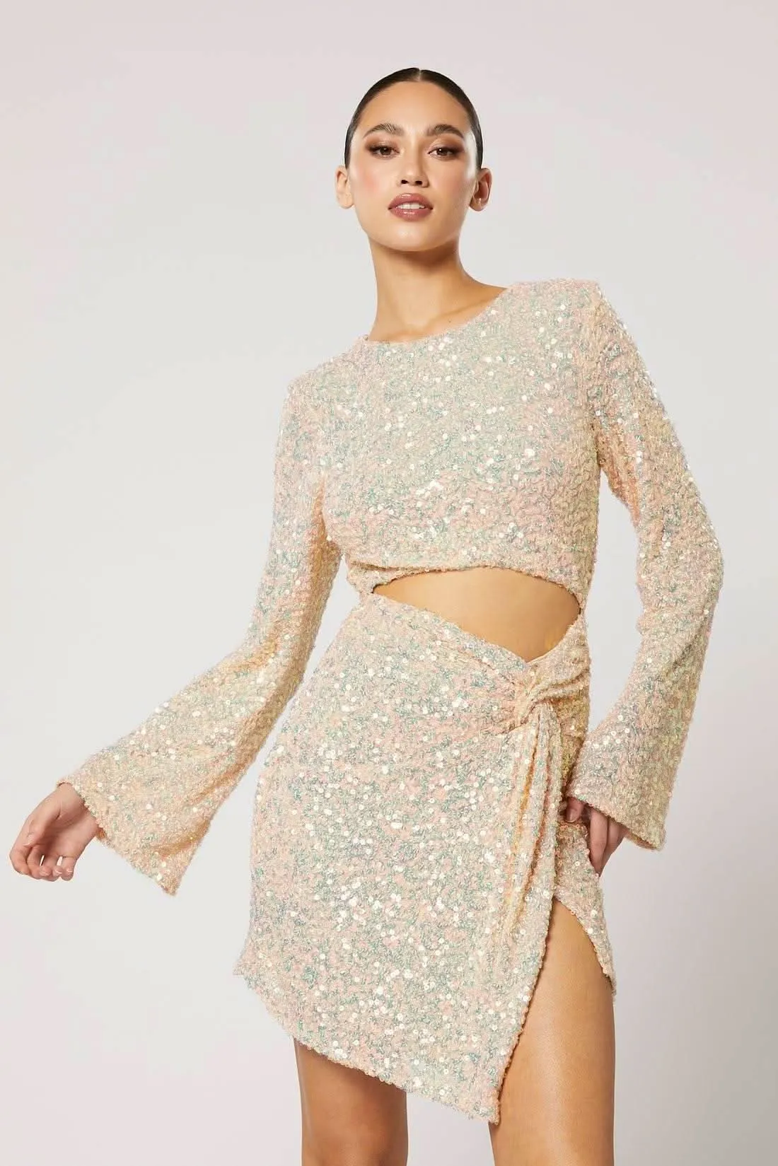 Ira Knot Sequin Dress