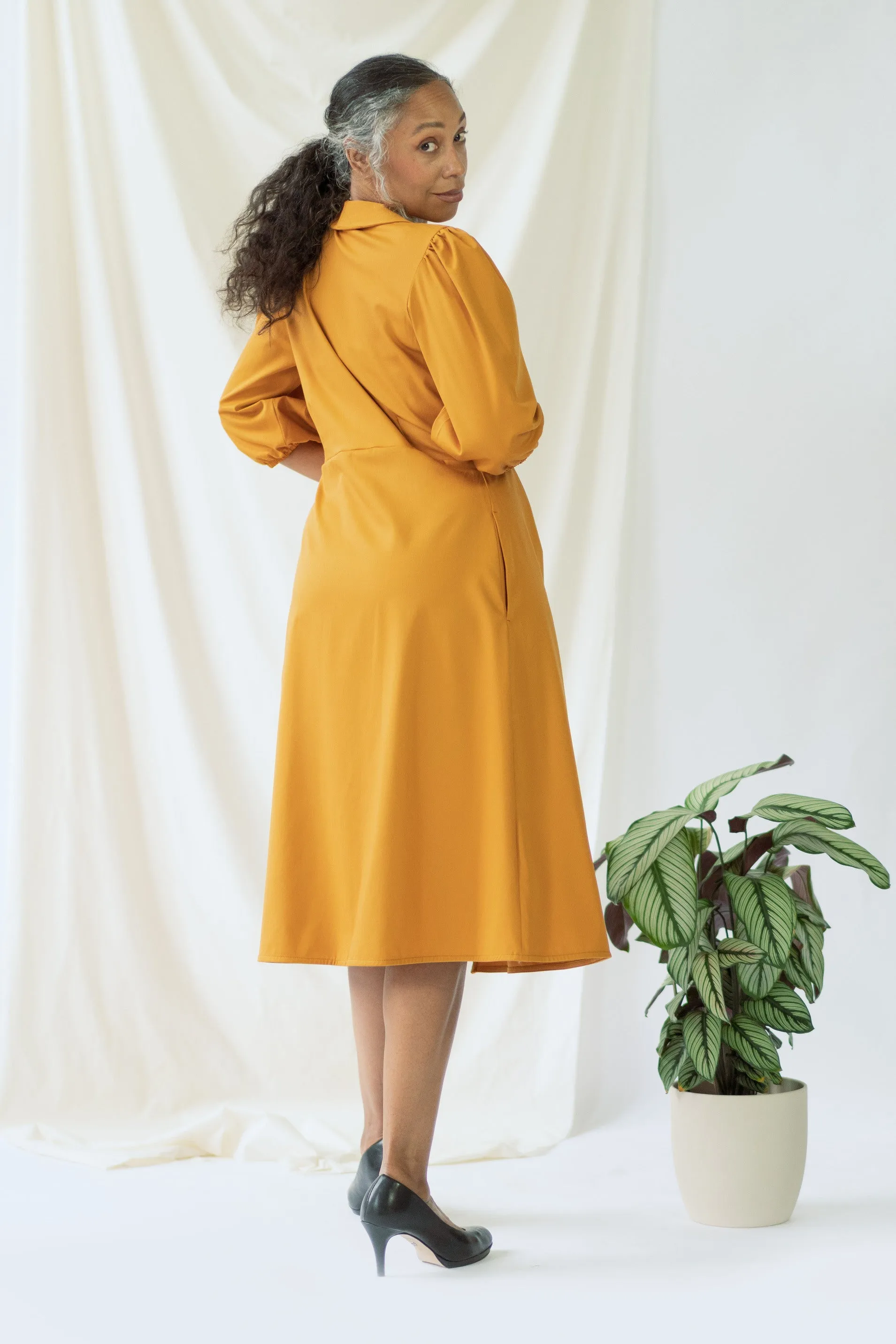 Isabel Wrap Dress Yellow