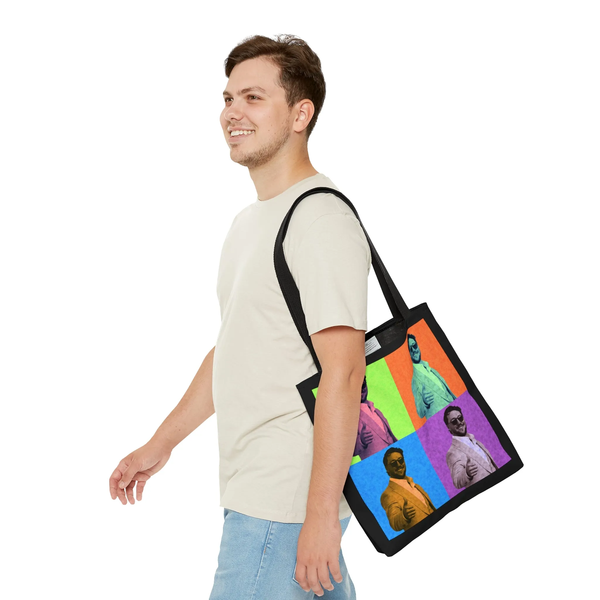 Josh Allen Pop Art Tote Bag, Buffalo Football Bag