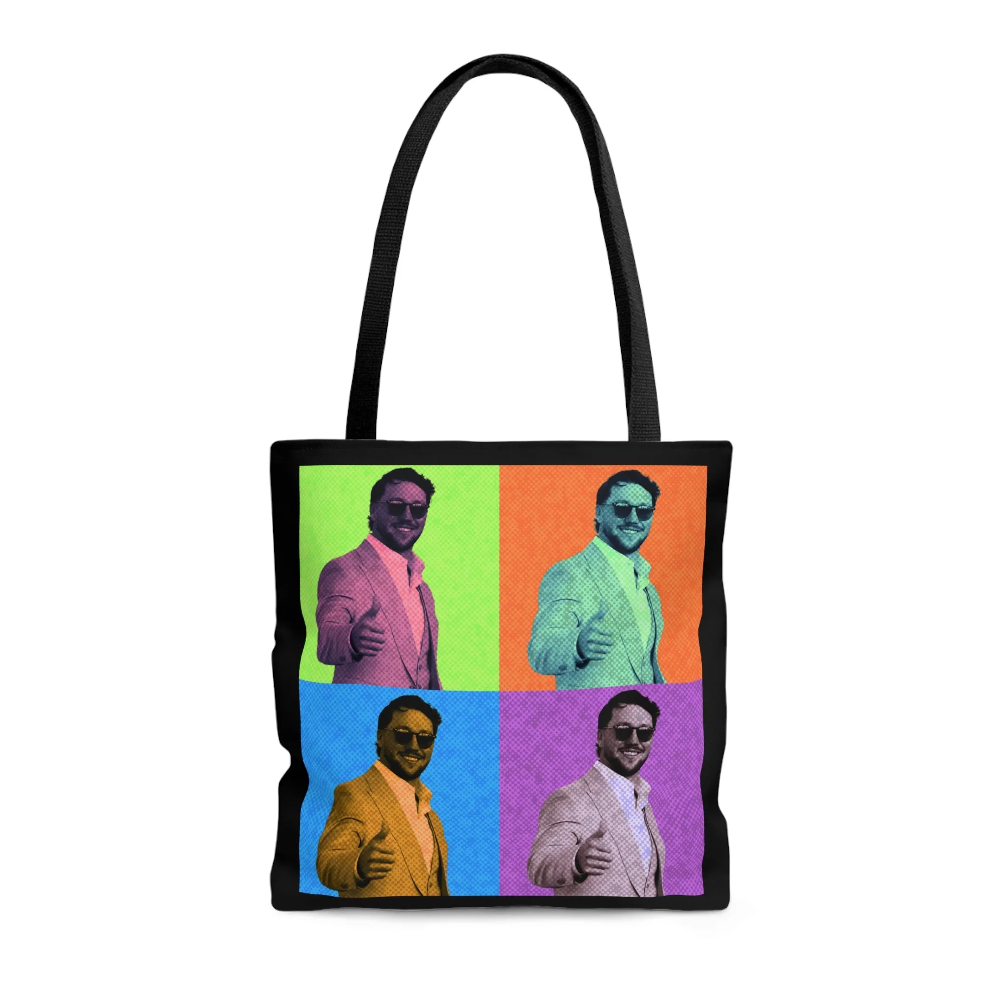 Josh Allen Pop Art Tote Bag, Buffalo Football Bag