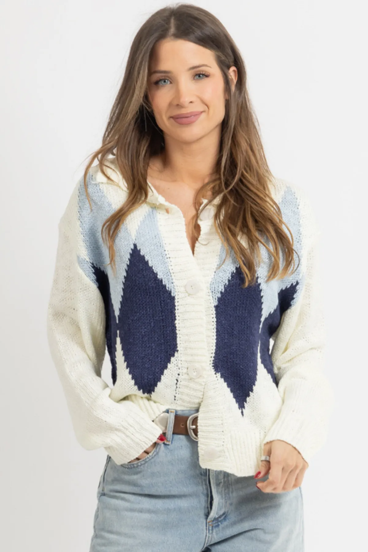 KORTNEY ARGYLE CARDIGAN