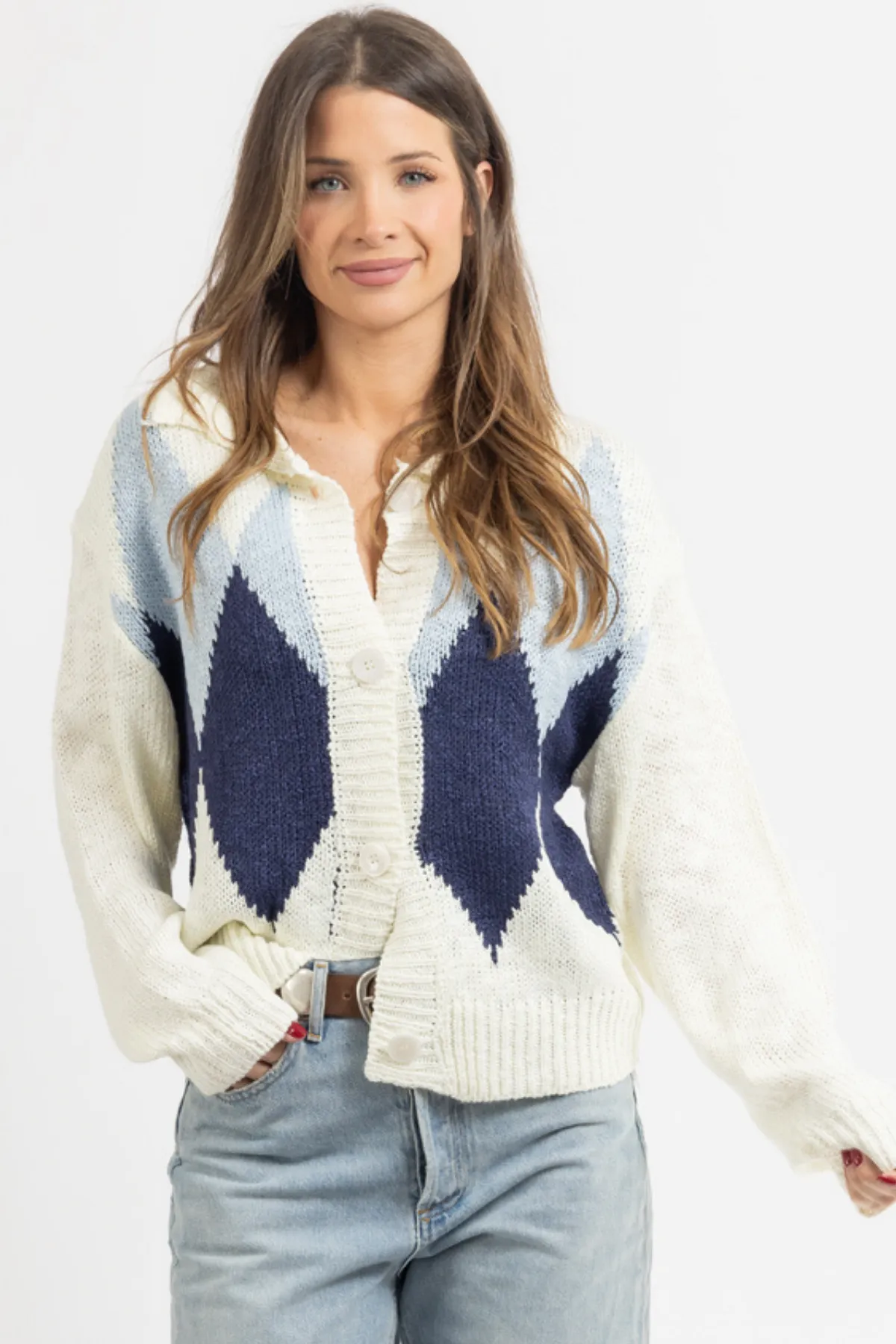 KORTNEY ARGYLE CARDIGAN