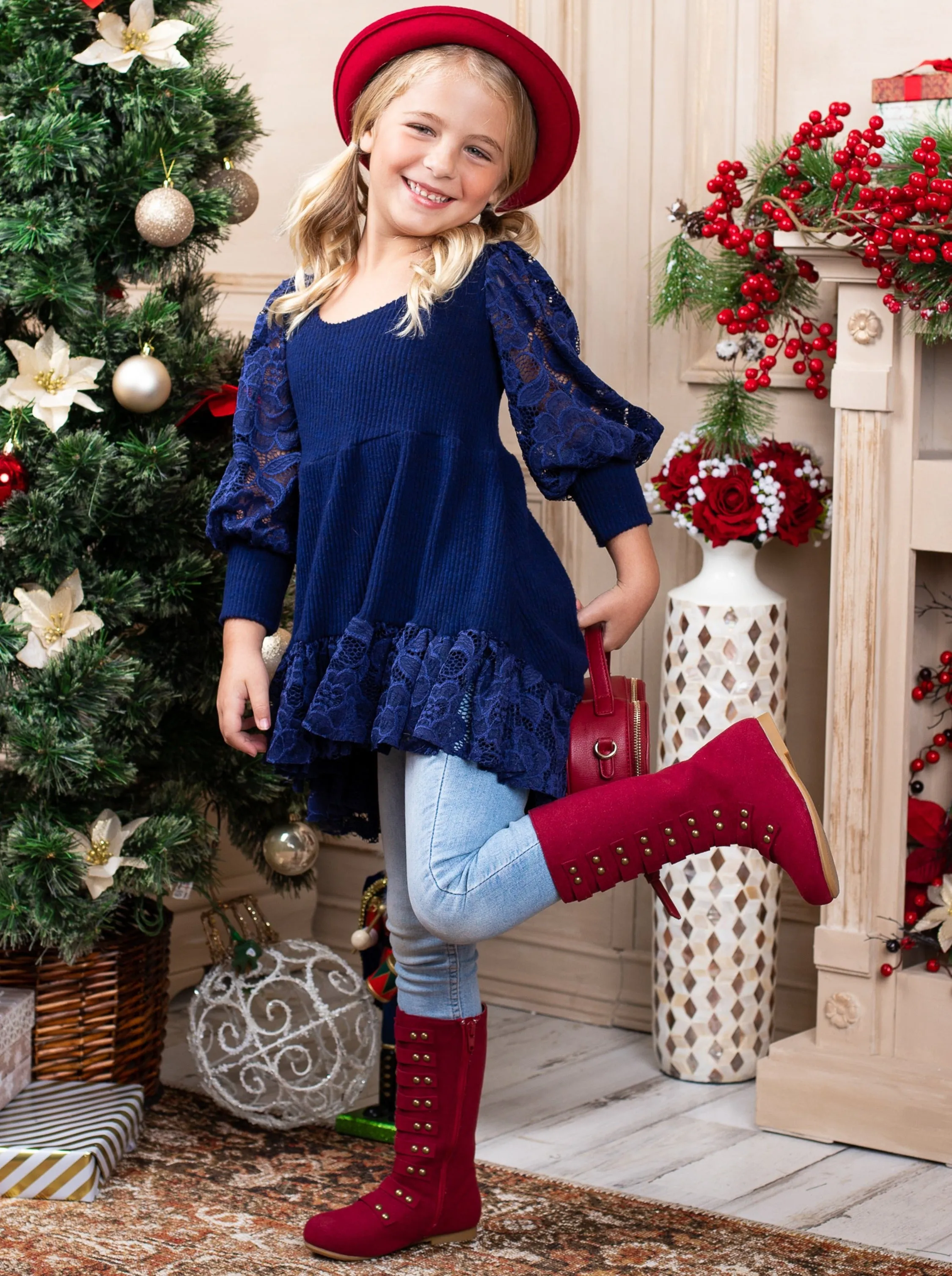 La Dentelle Lovely Hi-Lo Lace Tunic