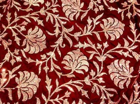 Leaf Motif - Regal Velvet