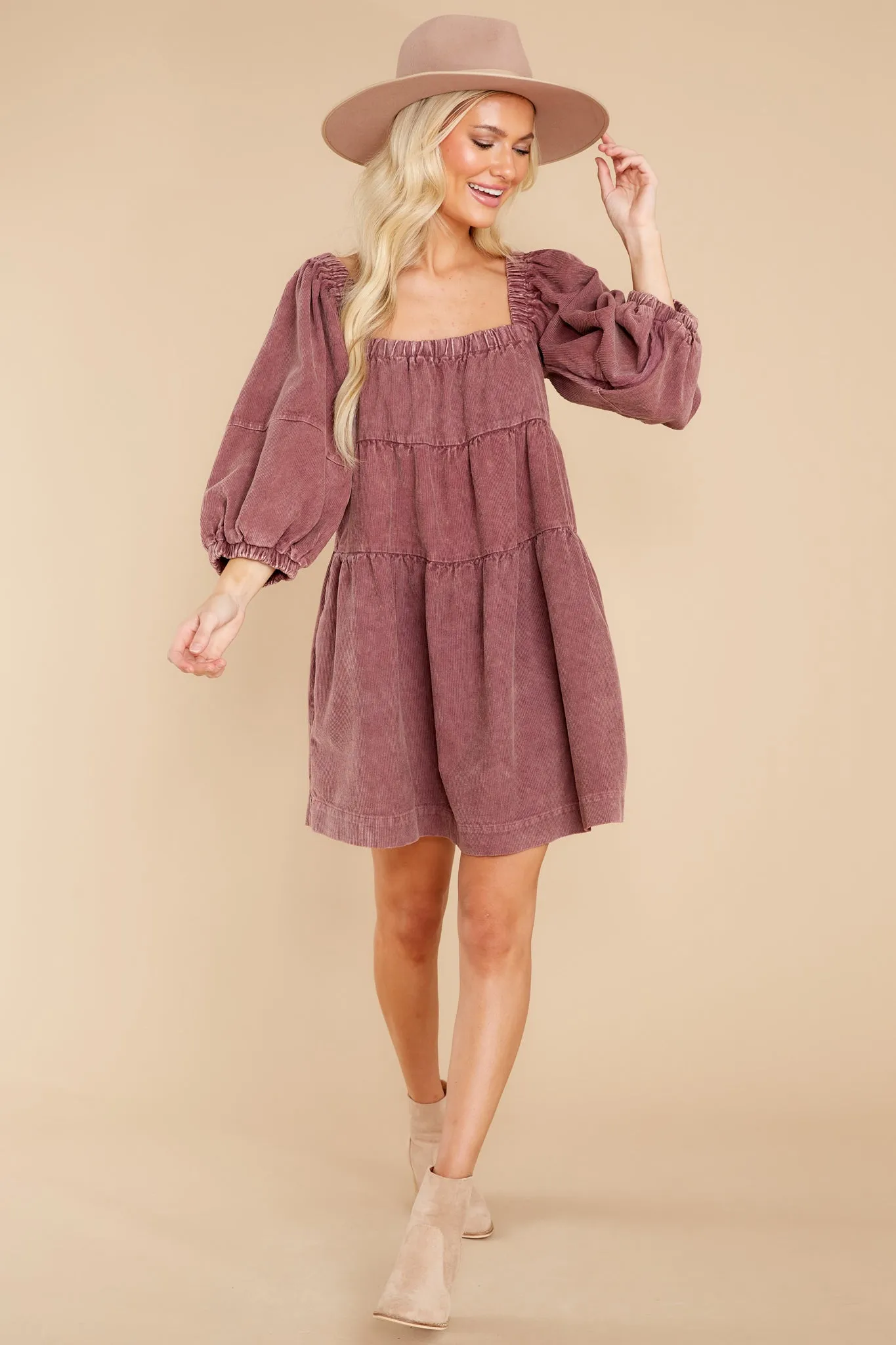 Leaving An Impression Mauve Rose Dress