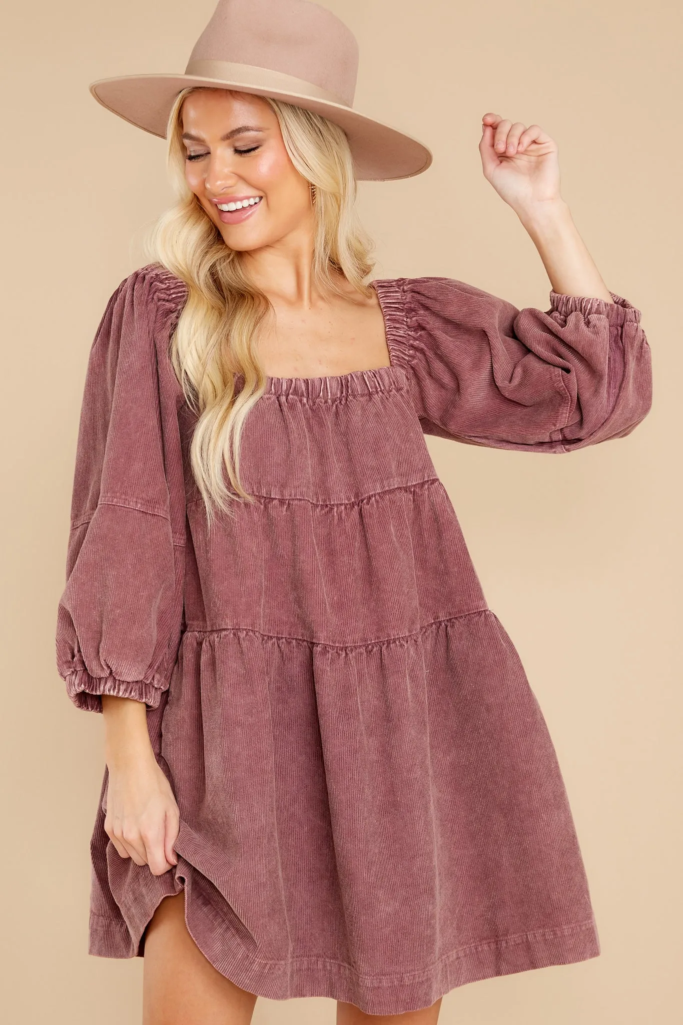 Leaving An Impression Mauve Rose Dress