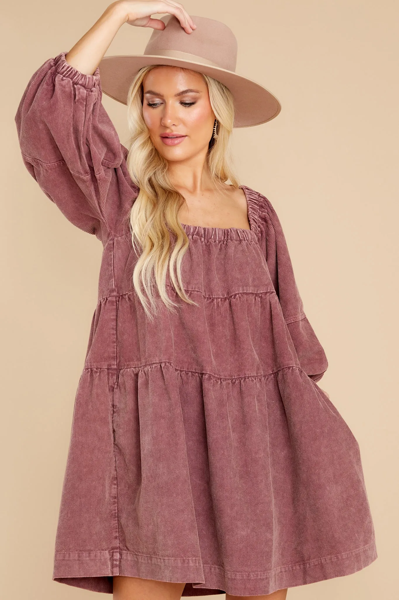 Leaving An Impression Mauve Rose Dress