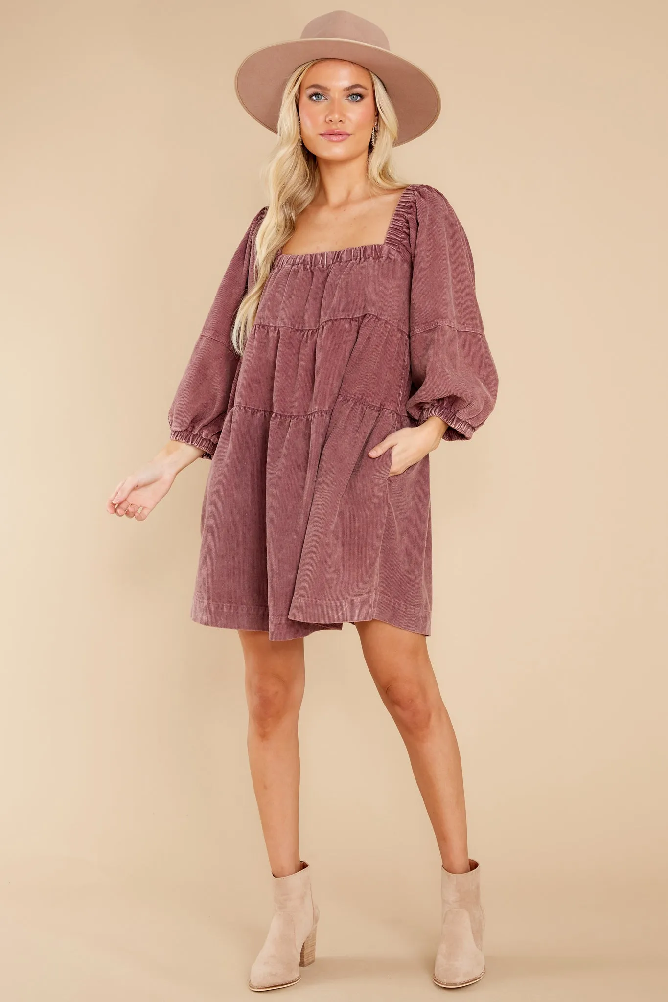 Leaving An Impression Mauve Rose Dress