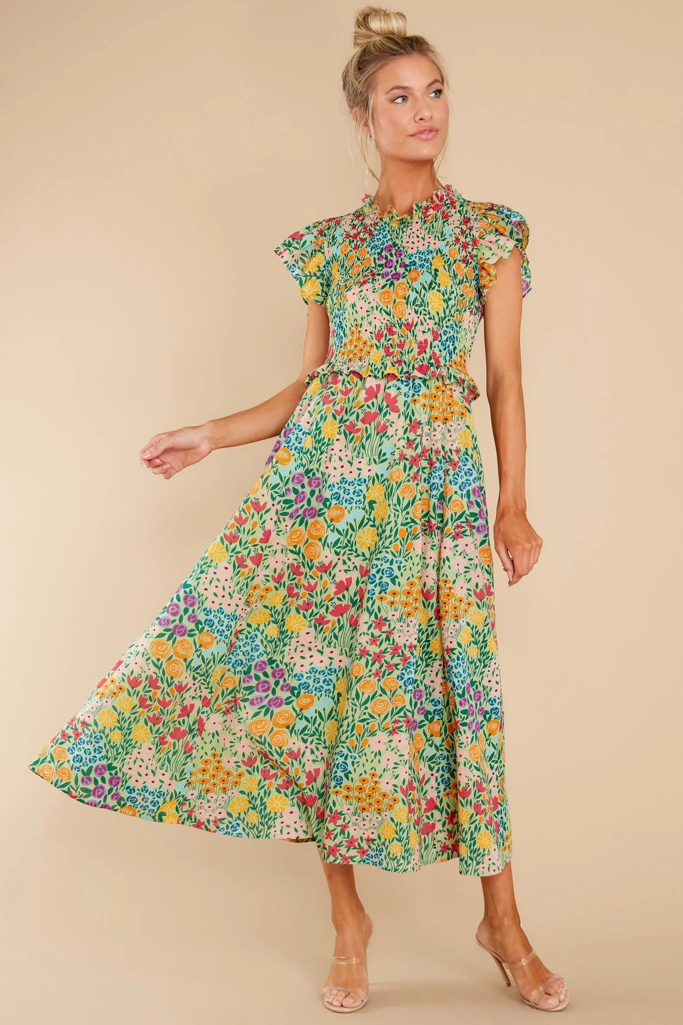 Lila Meadow Mint Dress