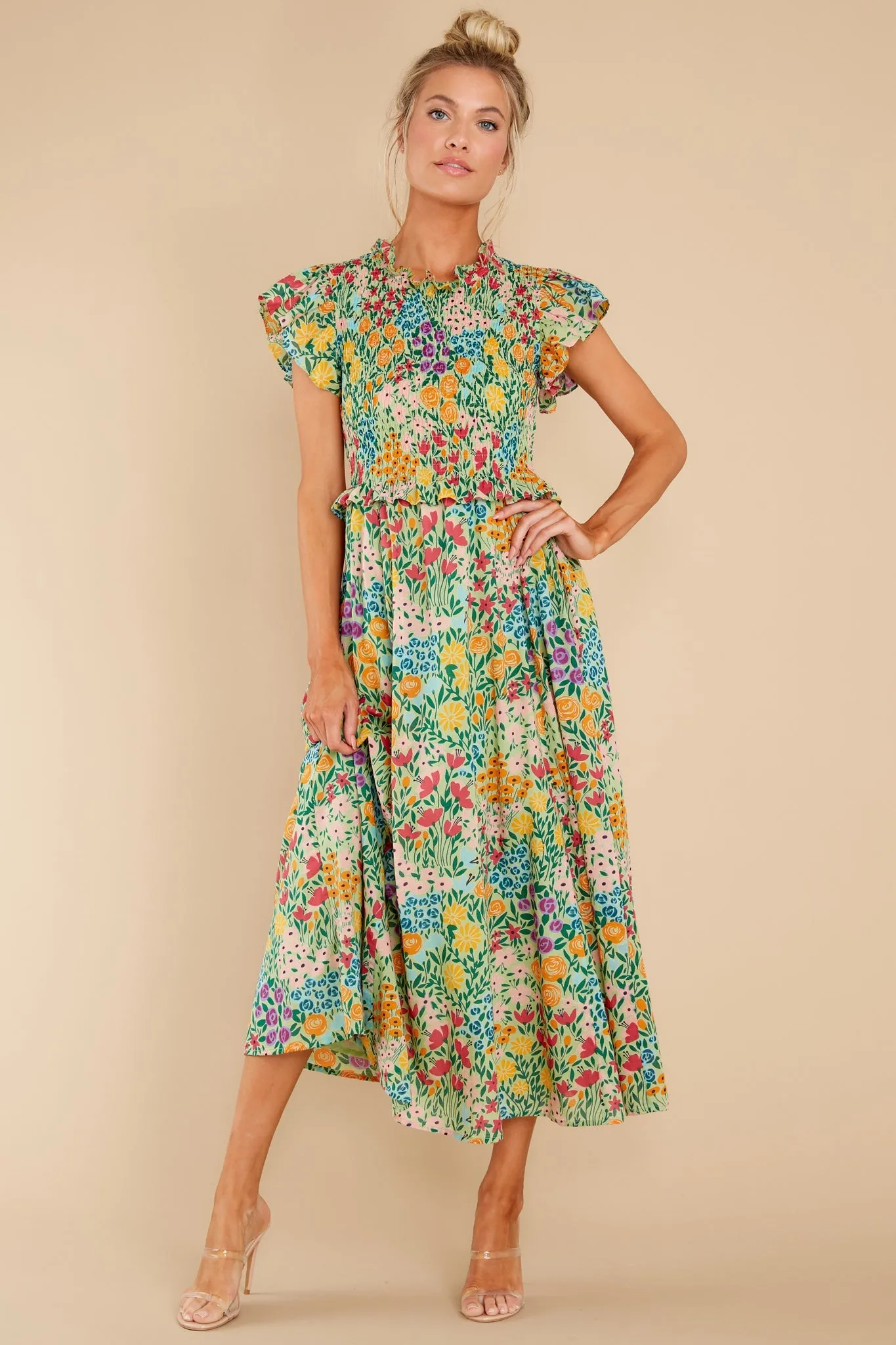 Lila Meadow Mint Dress