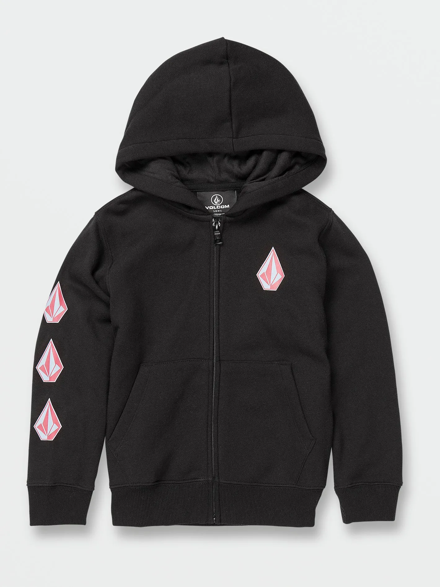 Little Boys Iconic Stone Zip Hoodie - New Black