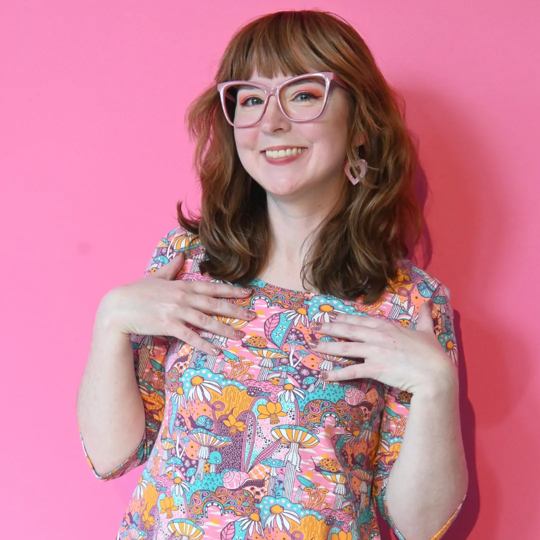 Magnificent Mushrooms Tunic in Pink