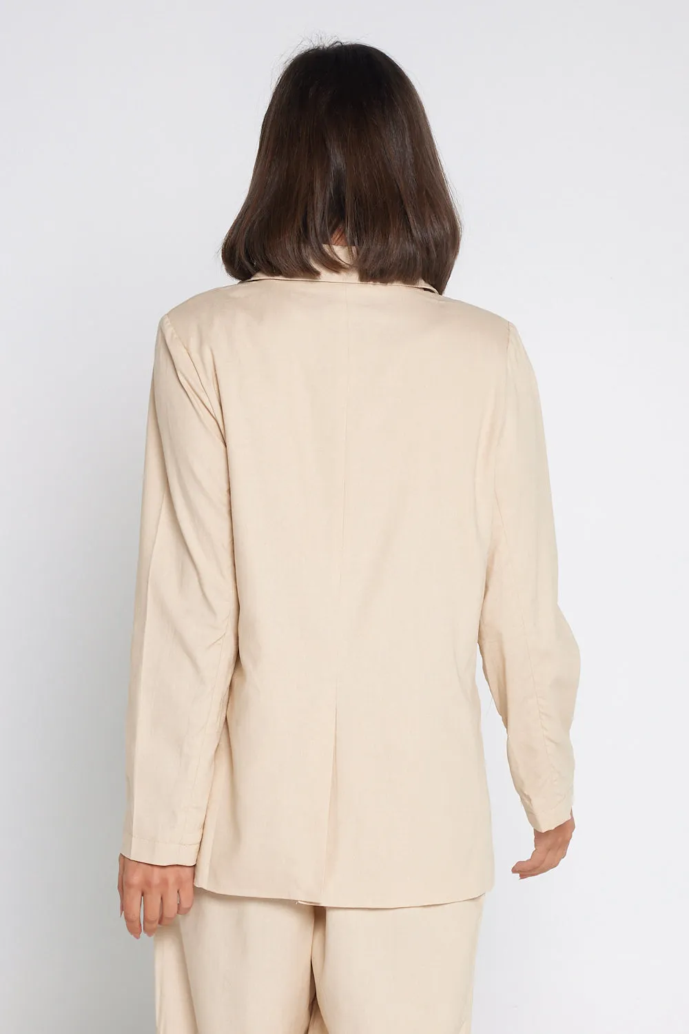 Mayfair Linen Blazer - Cream