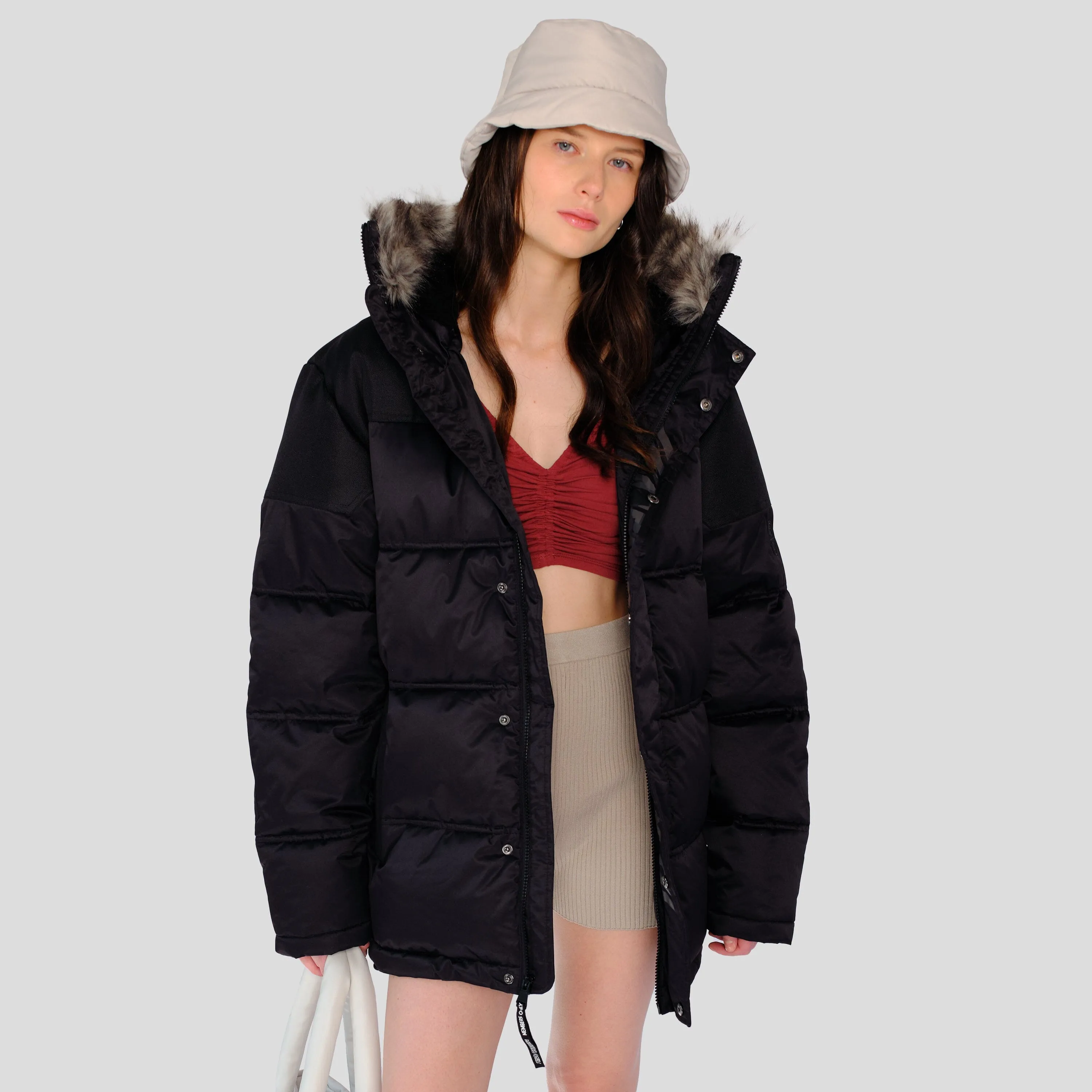 Members Only Women's Heavy Snorkel Oversized Jacket