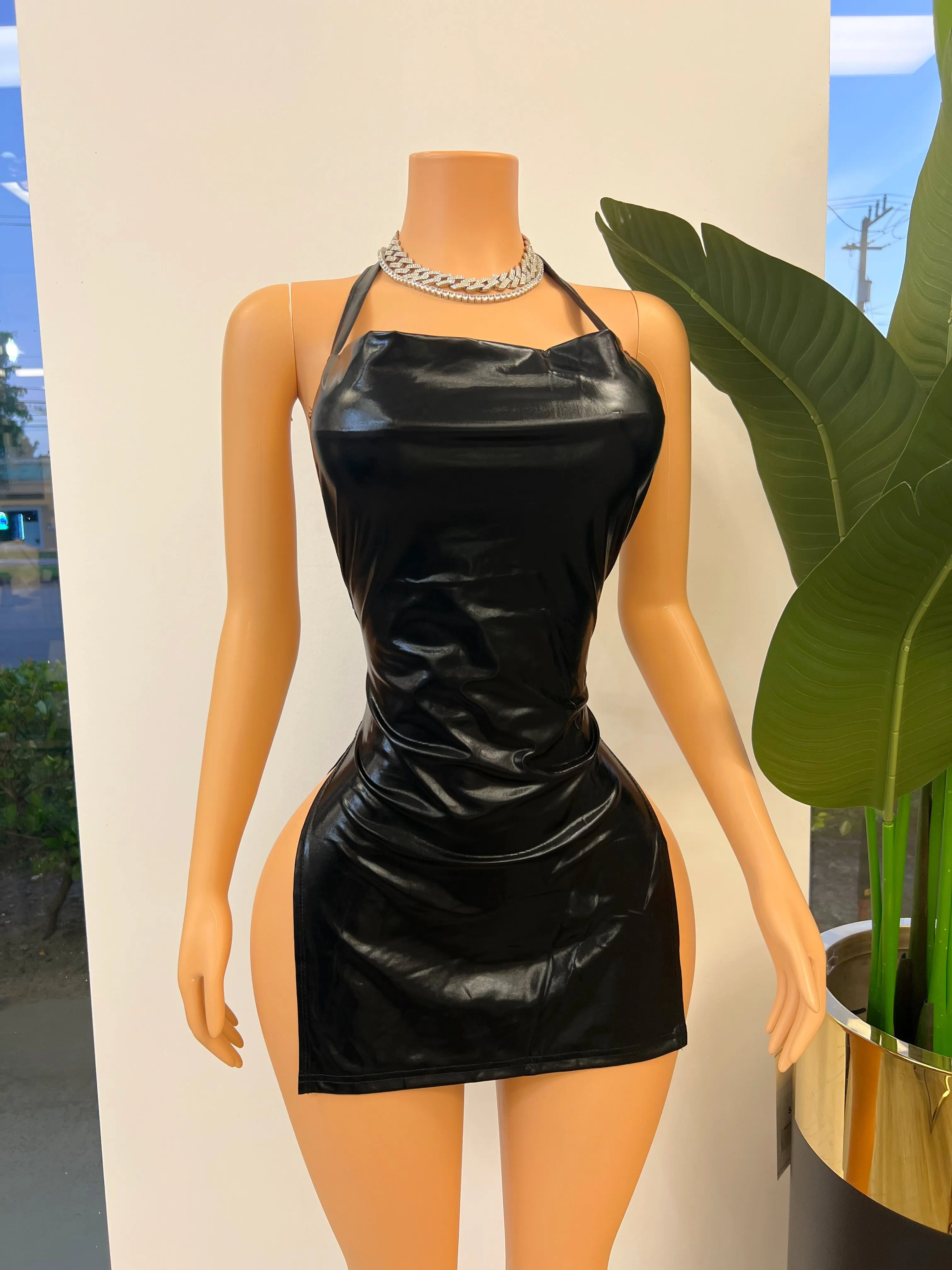 Metallic Black Dress